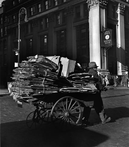 Man Pulling Hand Cart