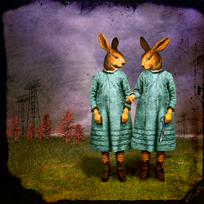 Maggie Taylor Rabbits with Scissors